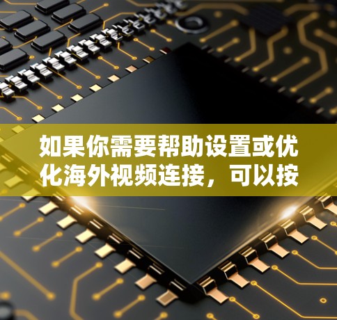 如果你需要帮助设置或优化海外视频连接,可以按照以下步骤操作 如果你需要帮助设置或优化海外视频连接,可以按照以下步骤操作
