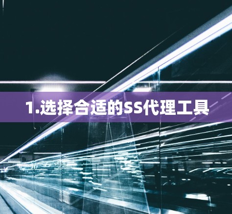 1.选择合适的SS代理工具 1.选择合适的SS代理工具